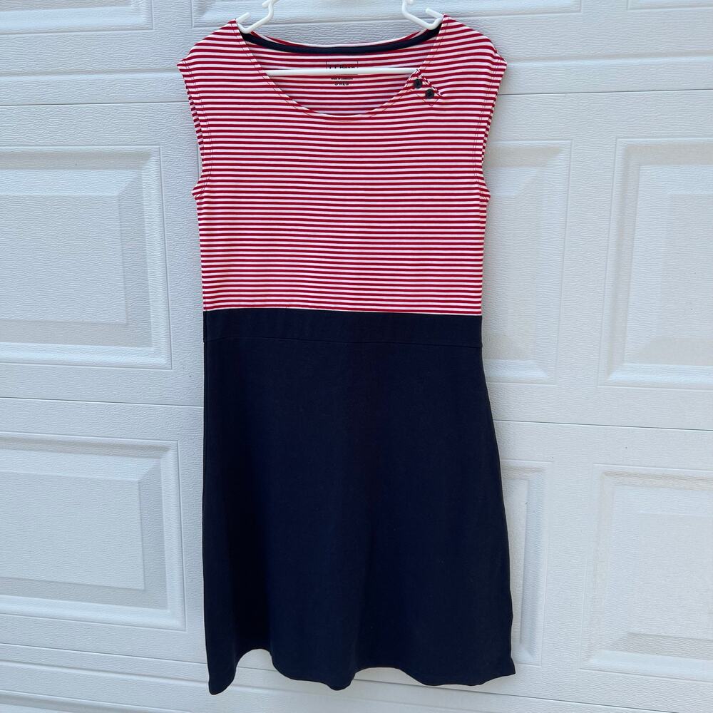 L.L. Bean Red White Blue Dress Women's size Small Patriotic Nautical
